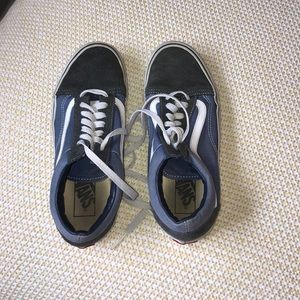 blue old-skool vans